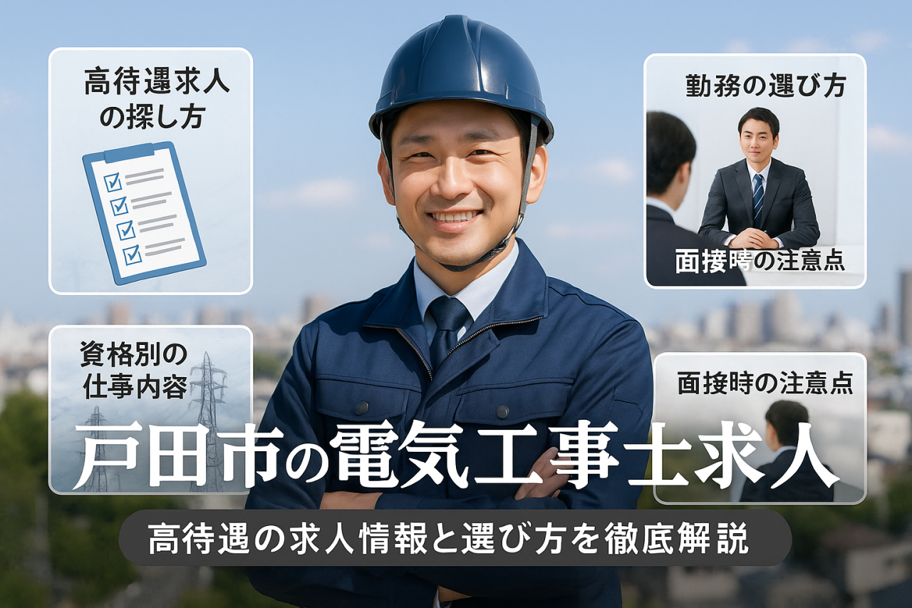 戸田市の電気工事士求人とは？高待遇の求人情報と選び方ガイド